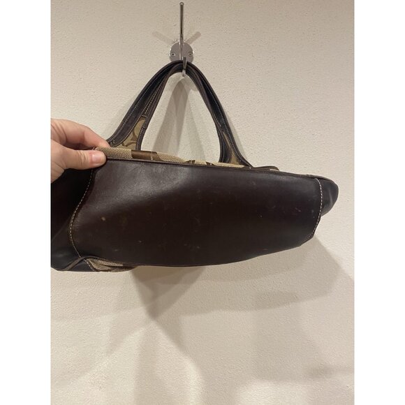 Coach Hobo Bag Womens Large Brown Signature Avary Canvas Leather Purse F13805 - Picture 5 of 7